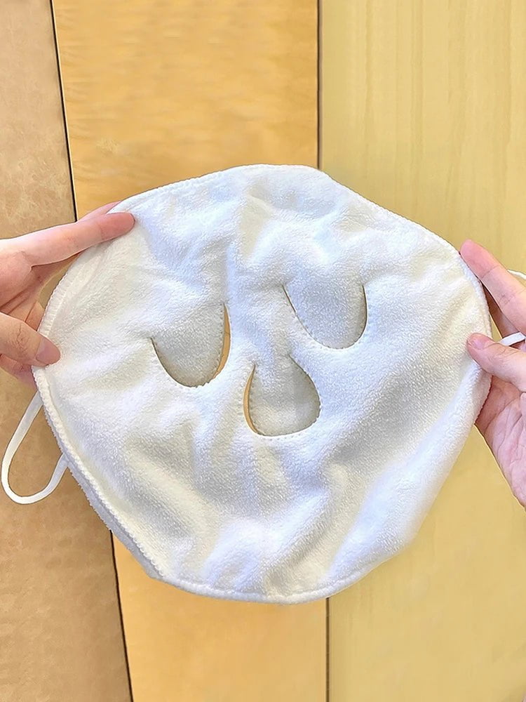 Soft Skin-Friendly Hot Compress Towel: Hanging Ear, Steam Heating, Cold Hot Compress Face Towel