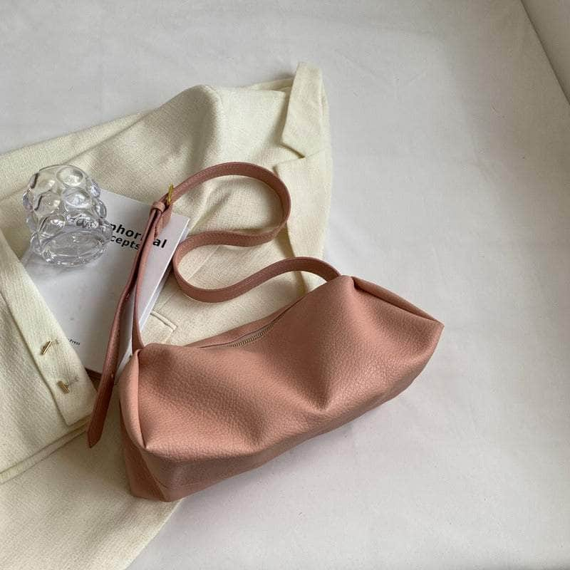 Soft Vegan Leather Slouchy Hobo Bag Pink