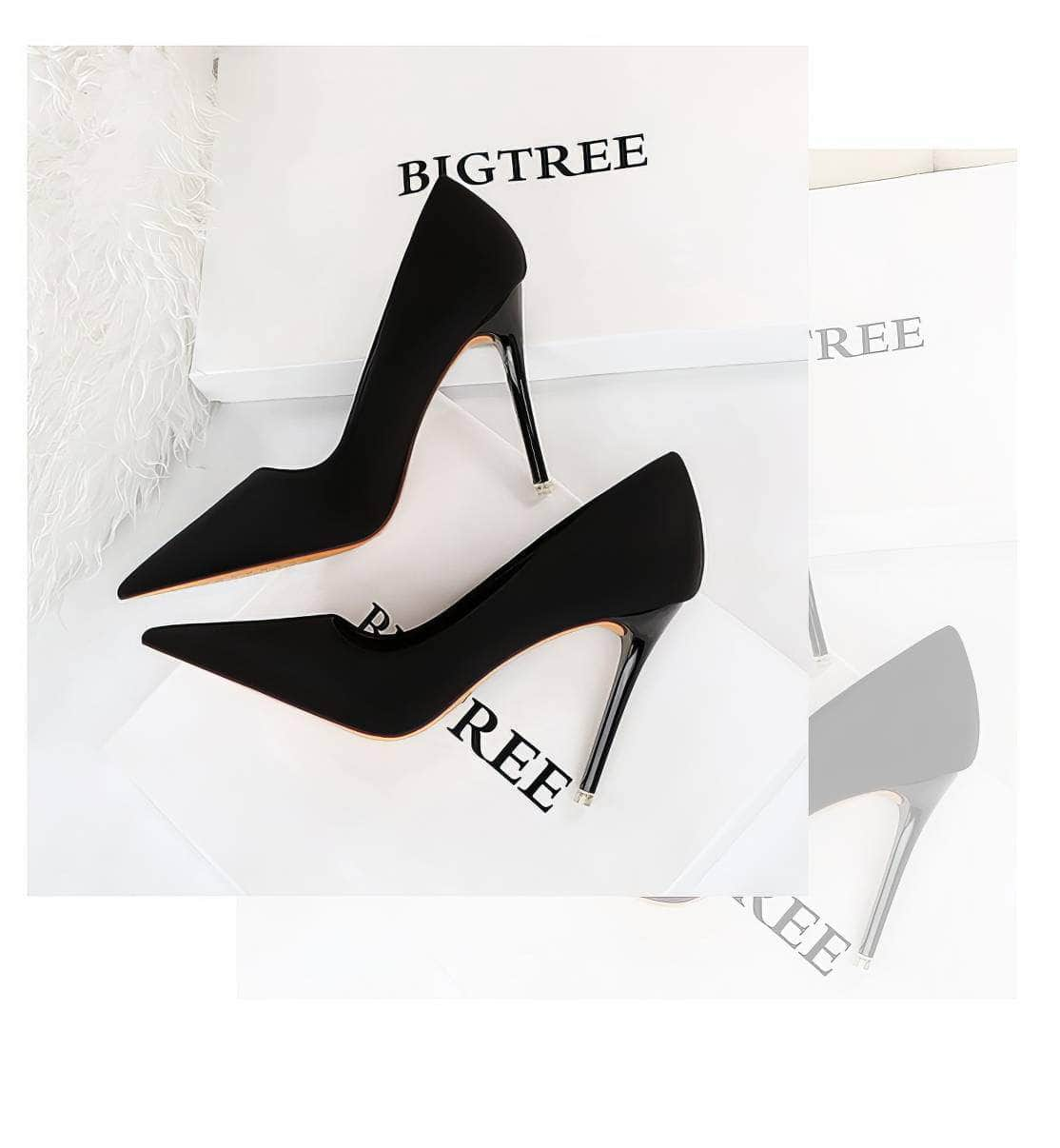 Solid Color Suede Pointed Toe Court Pumps