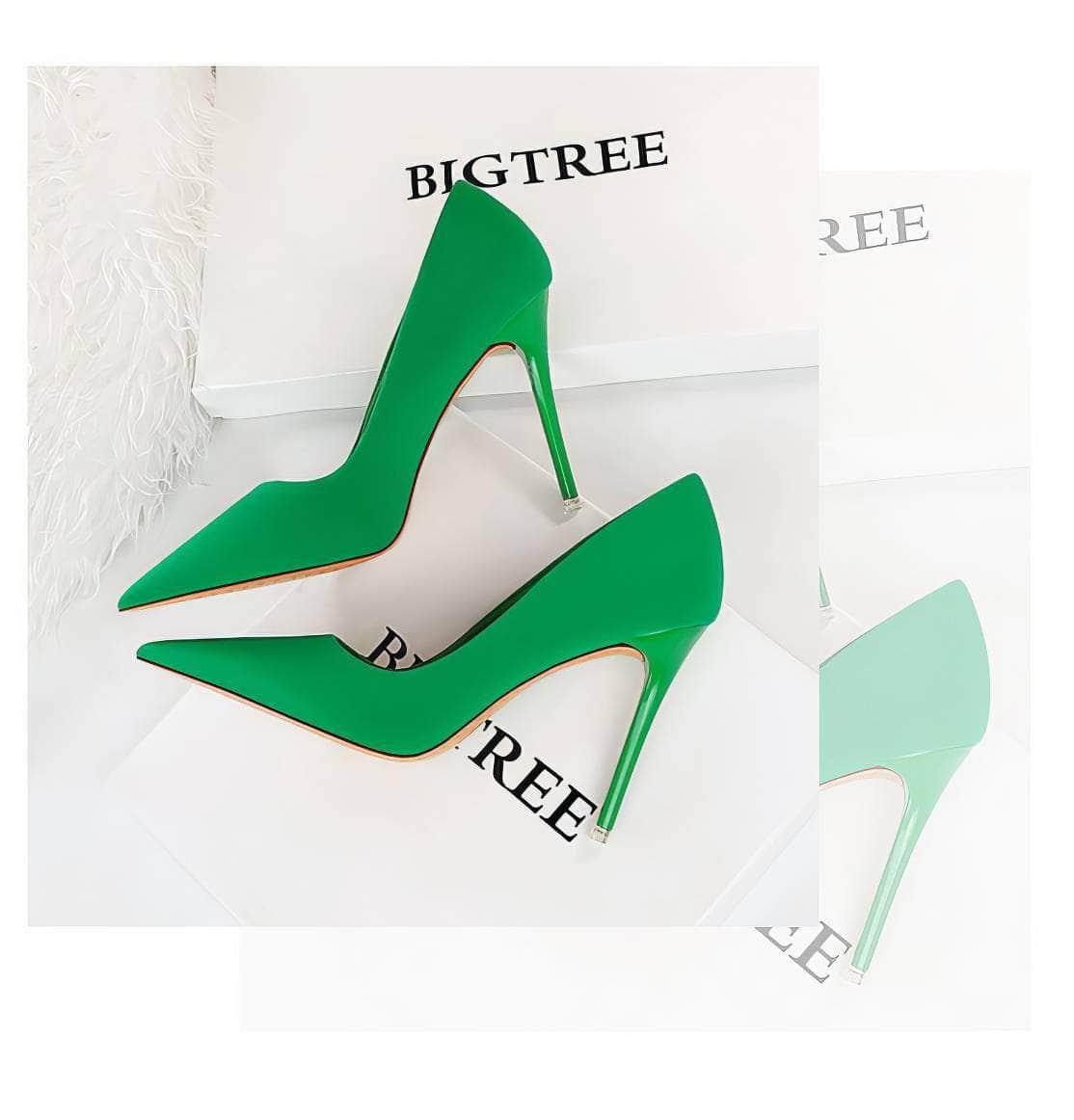 Solid Color Suede Pointed Toe Court Pumps