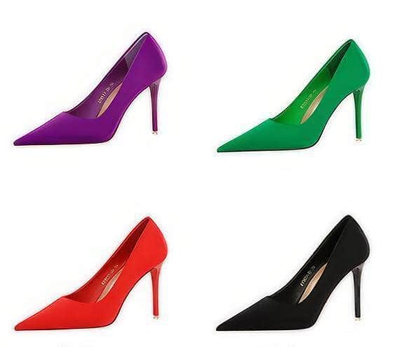 Solid Color Suede Pointed Toe Court Pumps