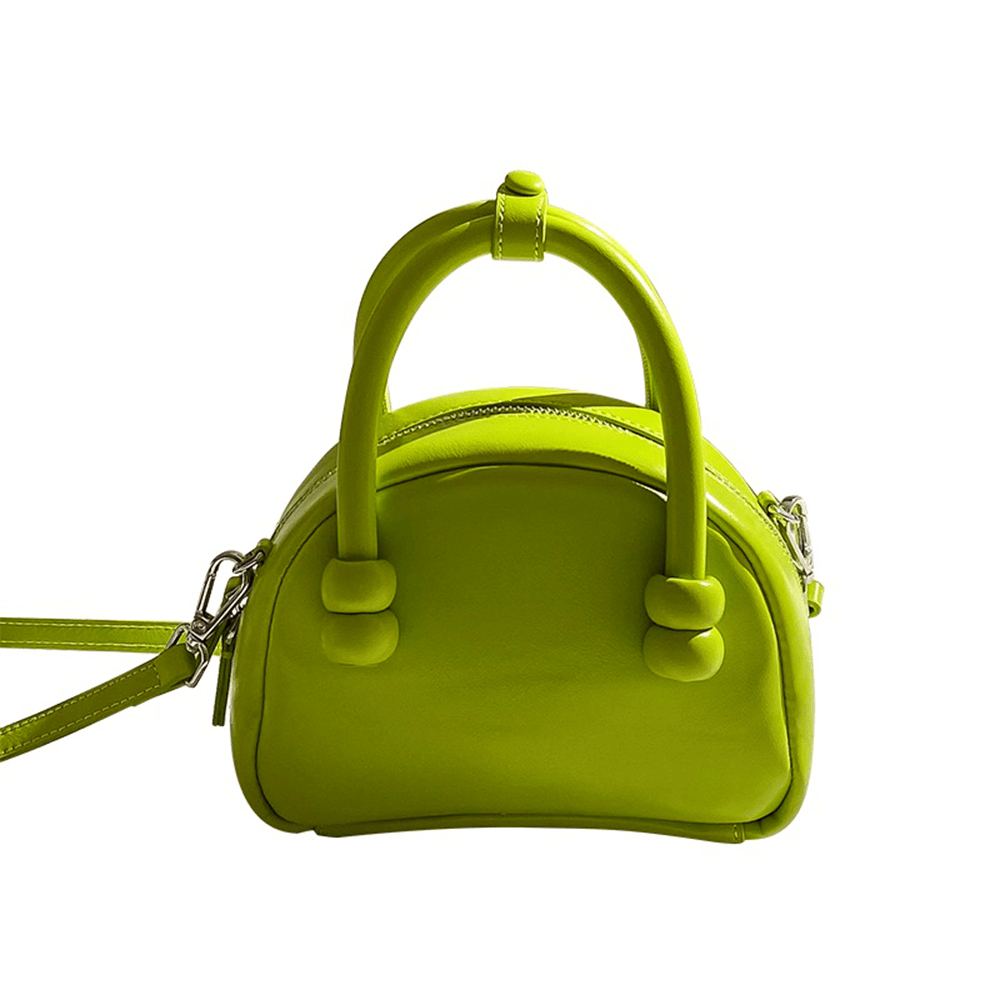 Solid Color Top Handle Satchel Bag