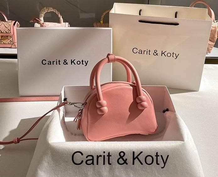 Solid Color Top Handle Satchel Bag Pink