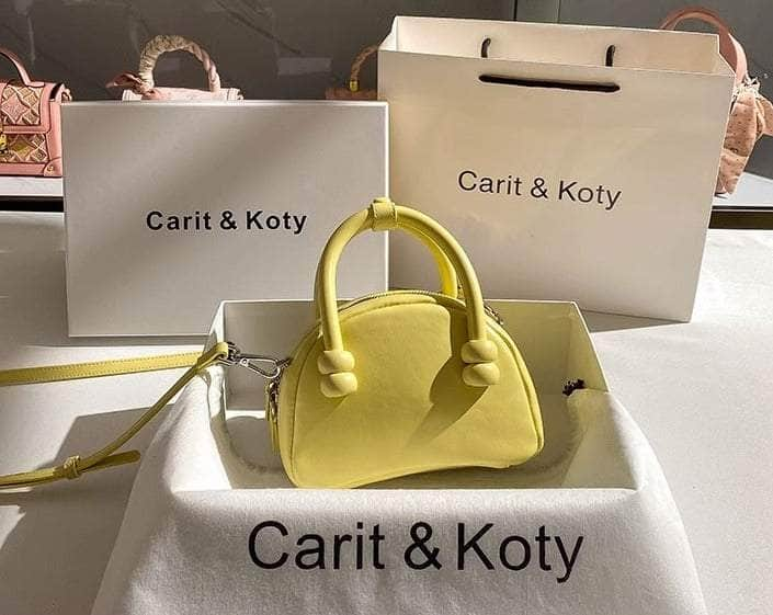 Solid Color Top Handle Satchel Bag Yellow