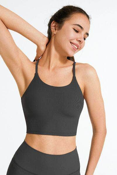 Spaghetti Strap Active Cami Charcoal / S