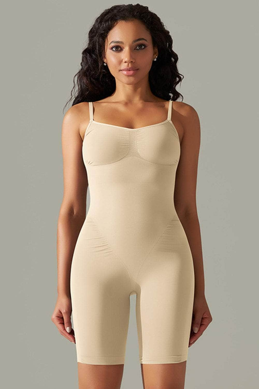 Spaghetti Strap Active Romper Cream / XS