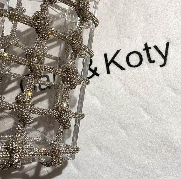 Sparkling Crystal Rope Sequin Knot Clutch