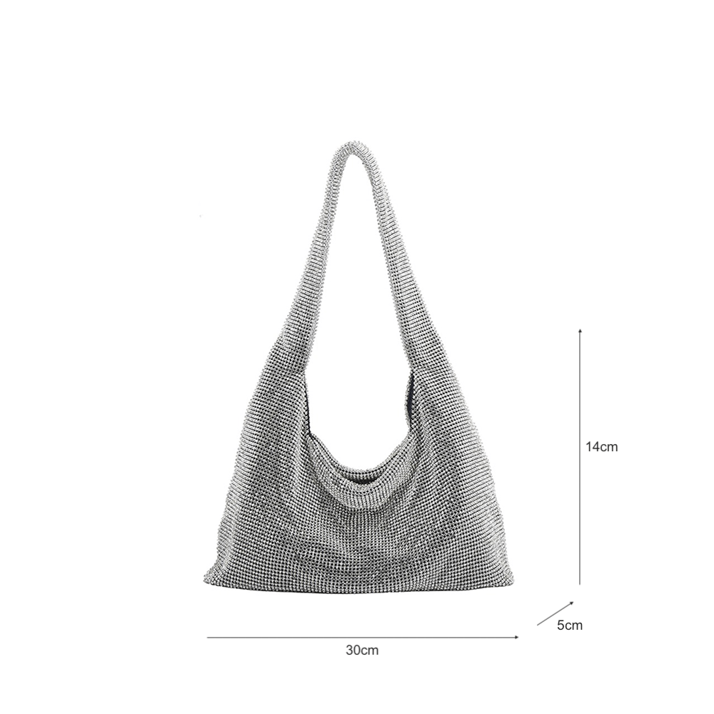 Sparkling Diamante Crystal Mesh Tote Bag