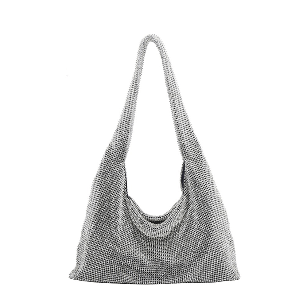 Sparkling Diamante Crystal Mesh Tote Bag