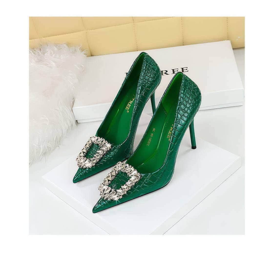 Sparkly Rhinestone Embellished Court Heels