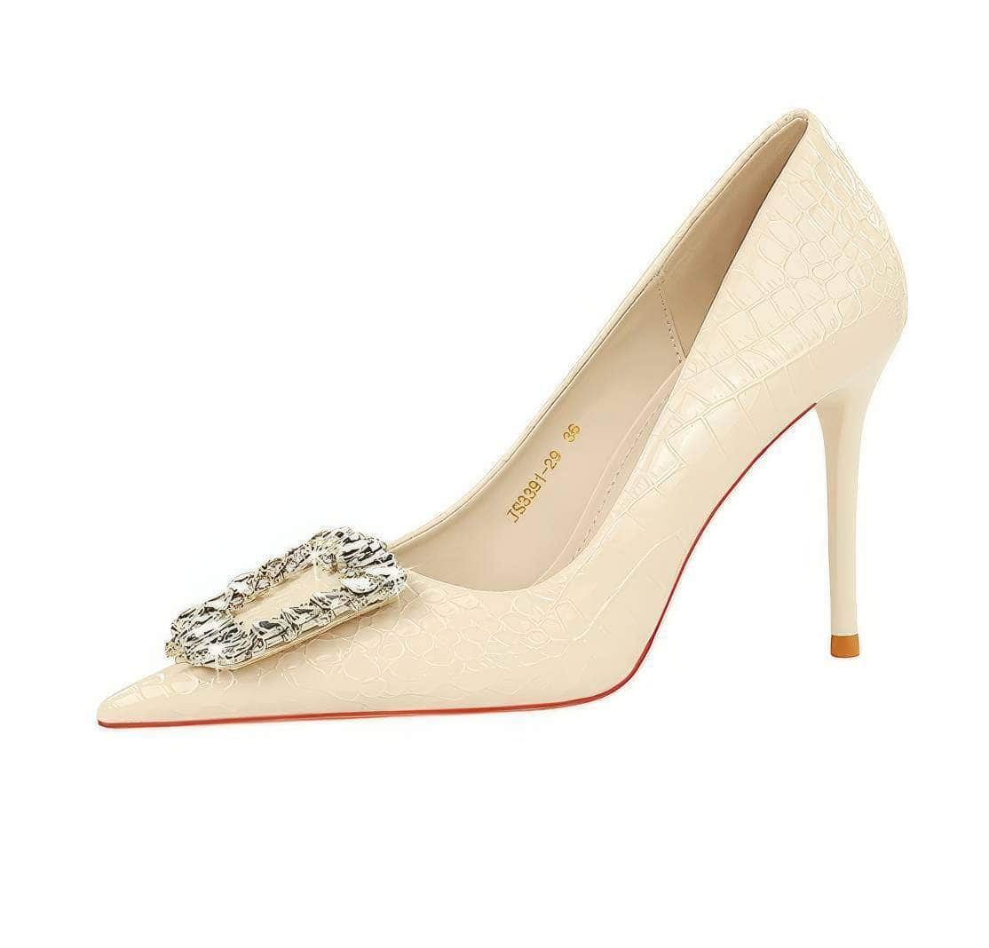 Sparkly Rhinestone Embellished Court Heels