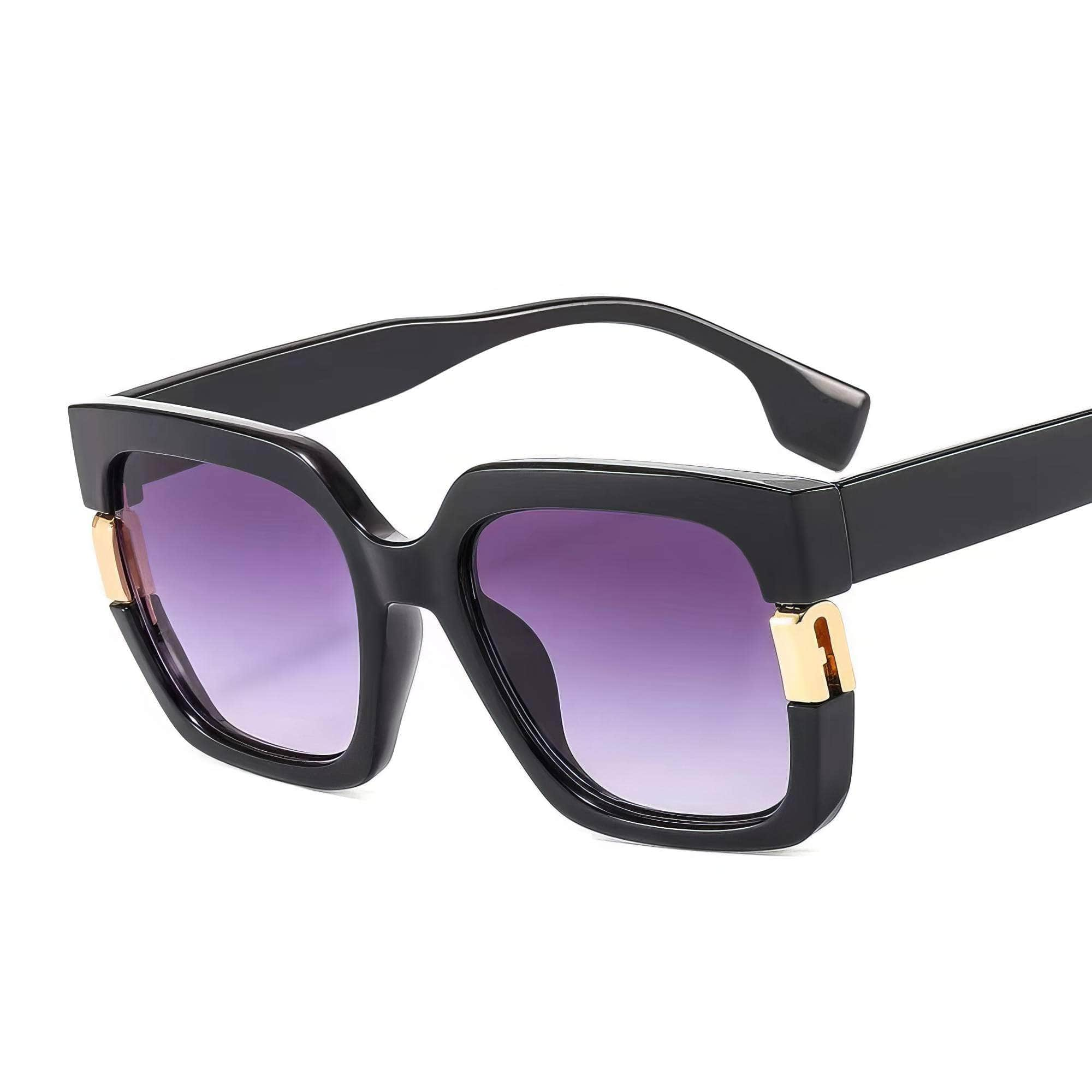 Square Classic Fashion Eyewear Black/Violet / Resin