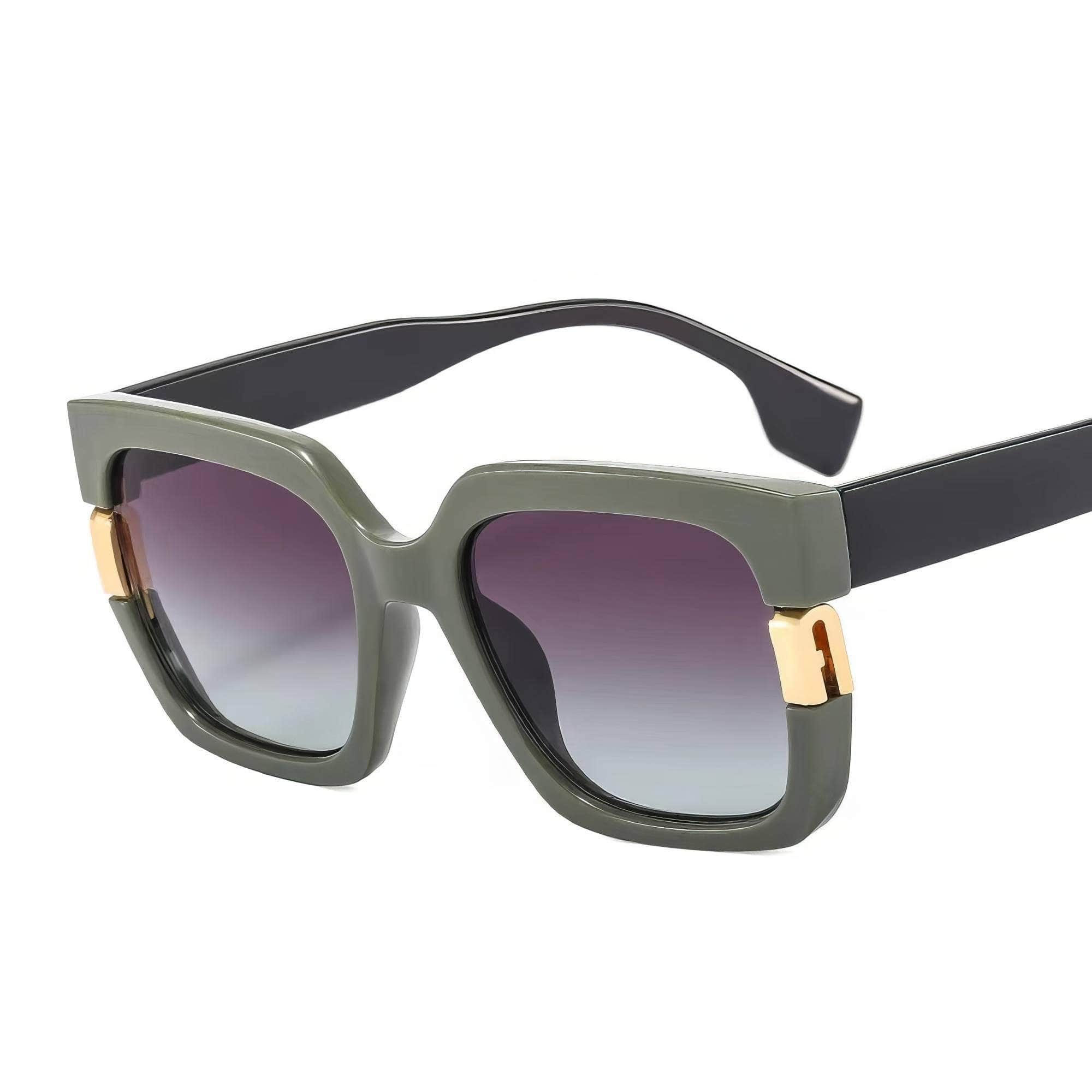 Square Classic Fashion Eyewear Green/Violet / Resin