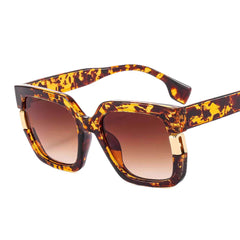 Square Classic Fashion Eyewear Leopard Tan / Resin