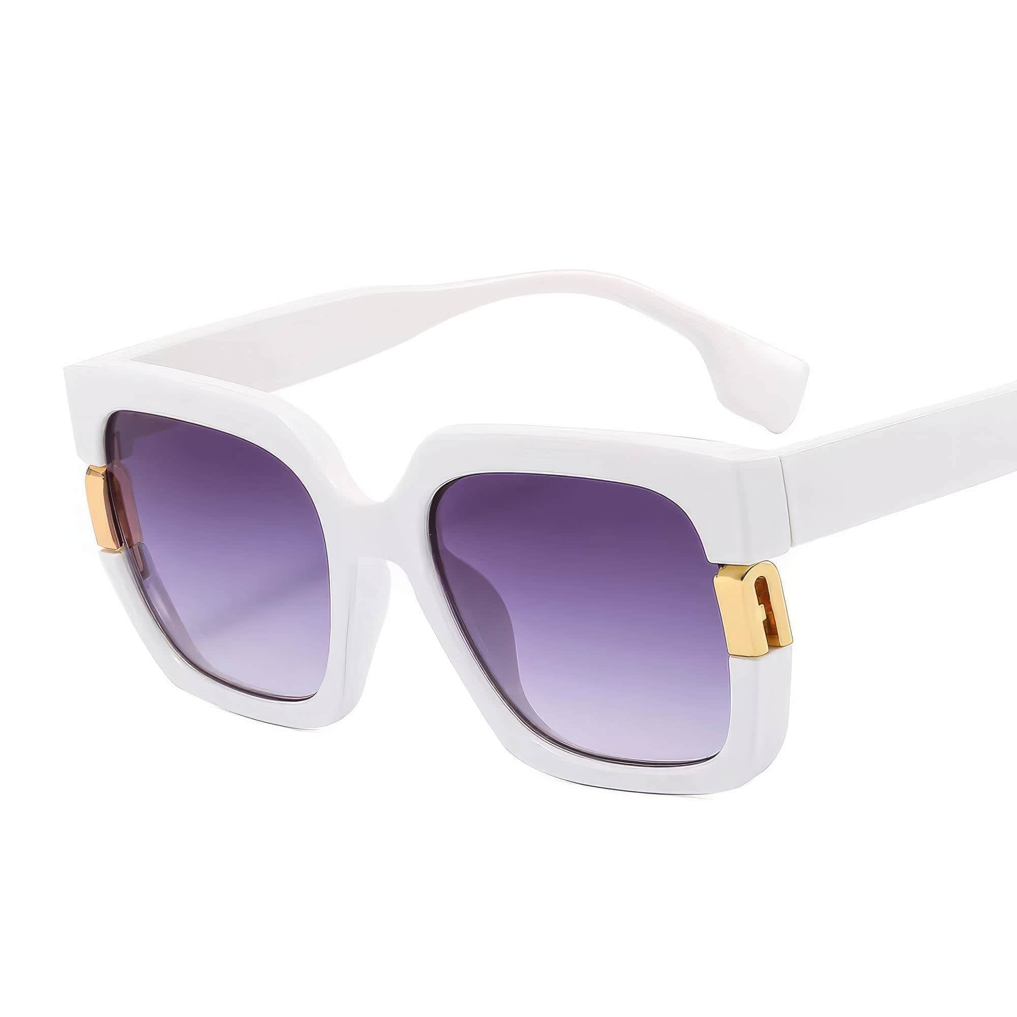 Square Classic Fashion Eyewear White/Violet / Resin