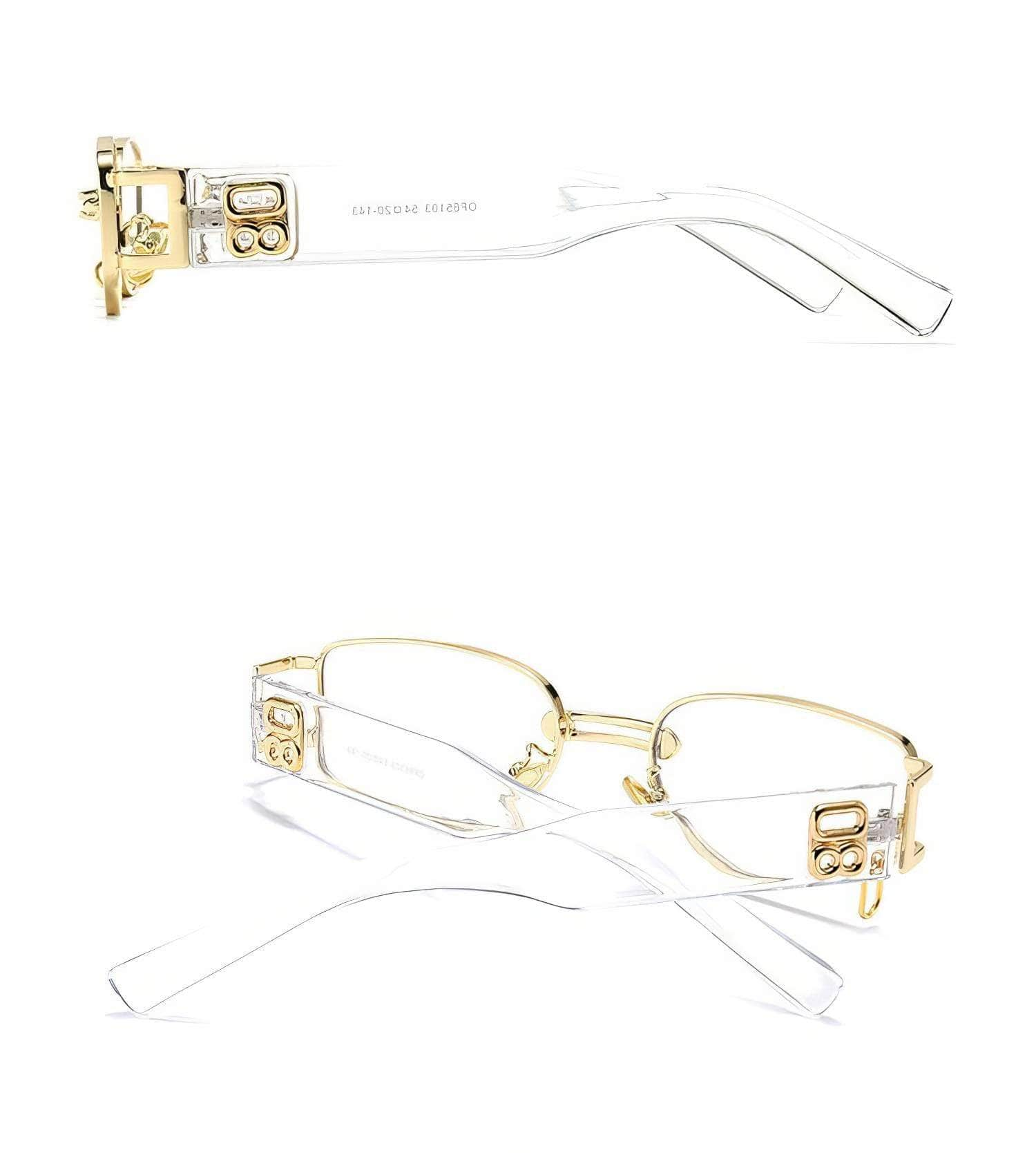 Square Metal Ring Frame Sunglasses