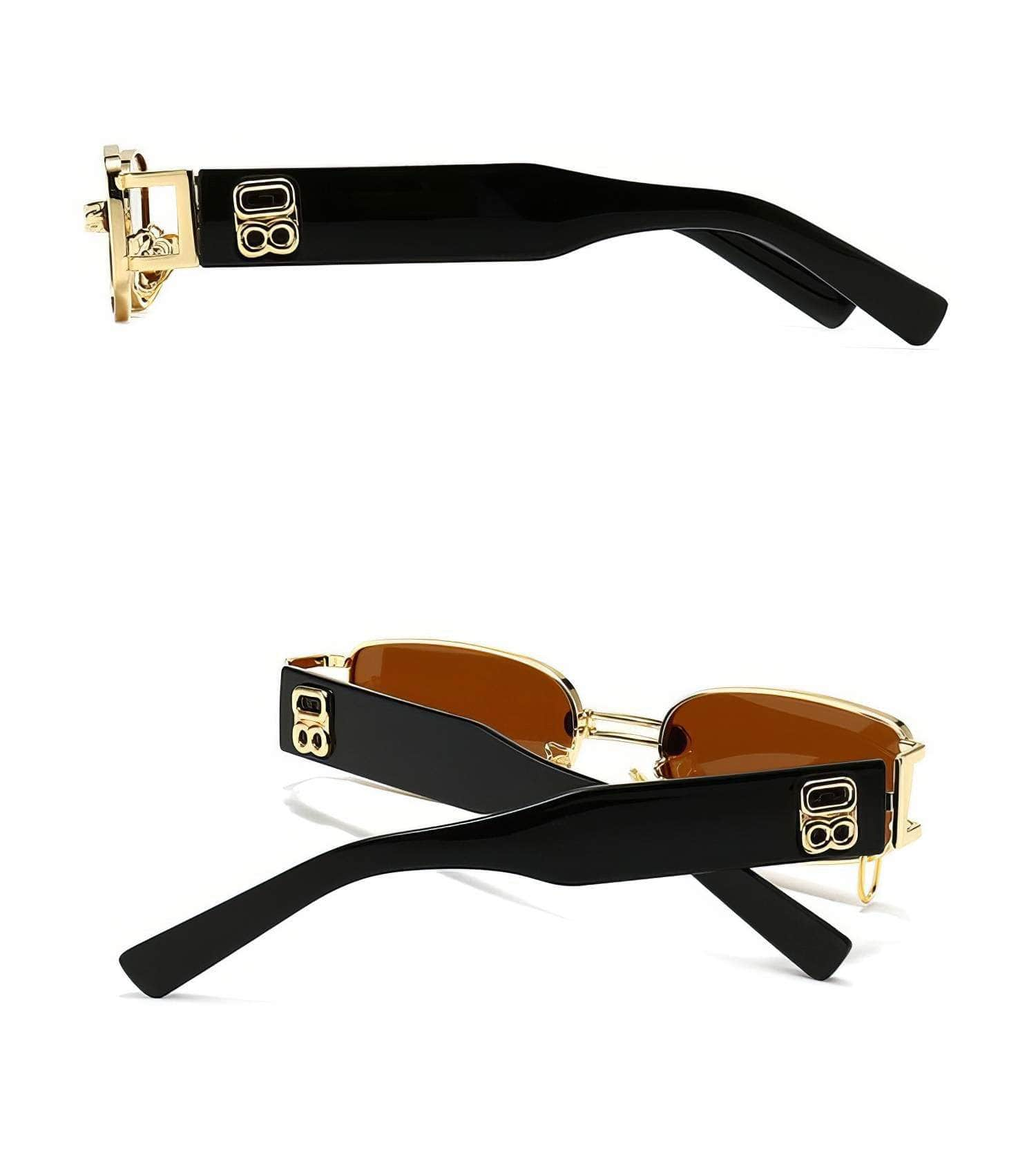 Square Metal Ring Frame Sunglasses