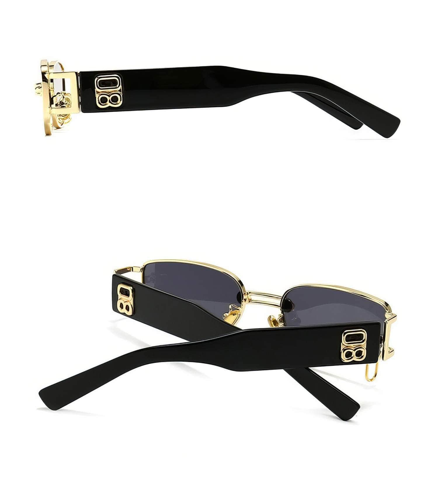 Square Metal Ring Frame Sunglasses