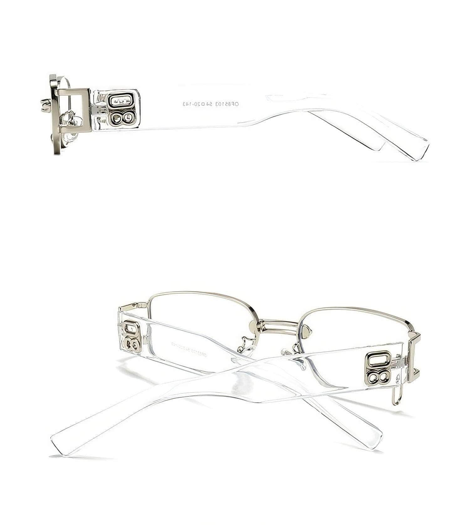 Square Metal Ring Frame Sunglasses