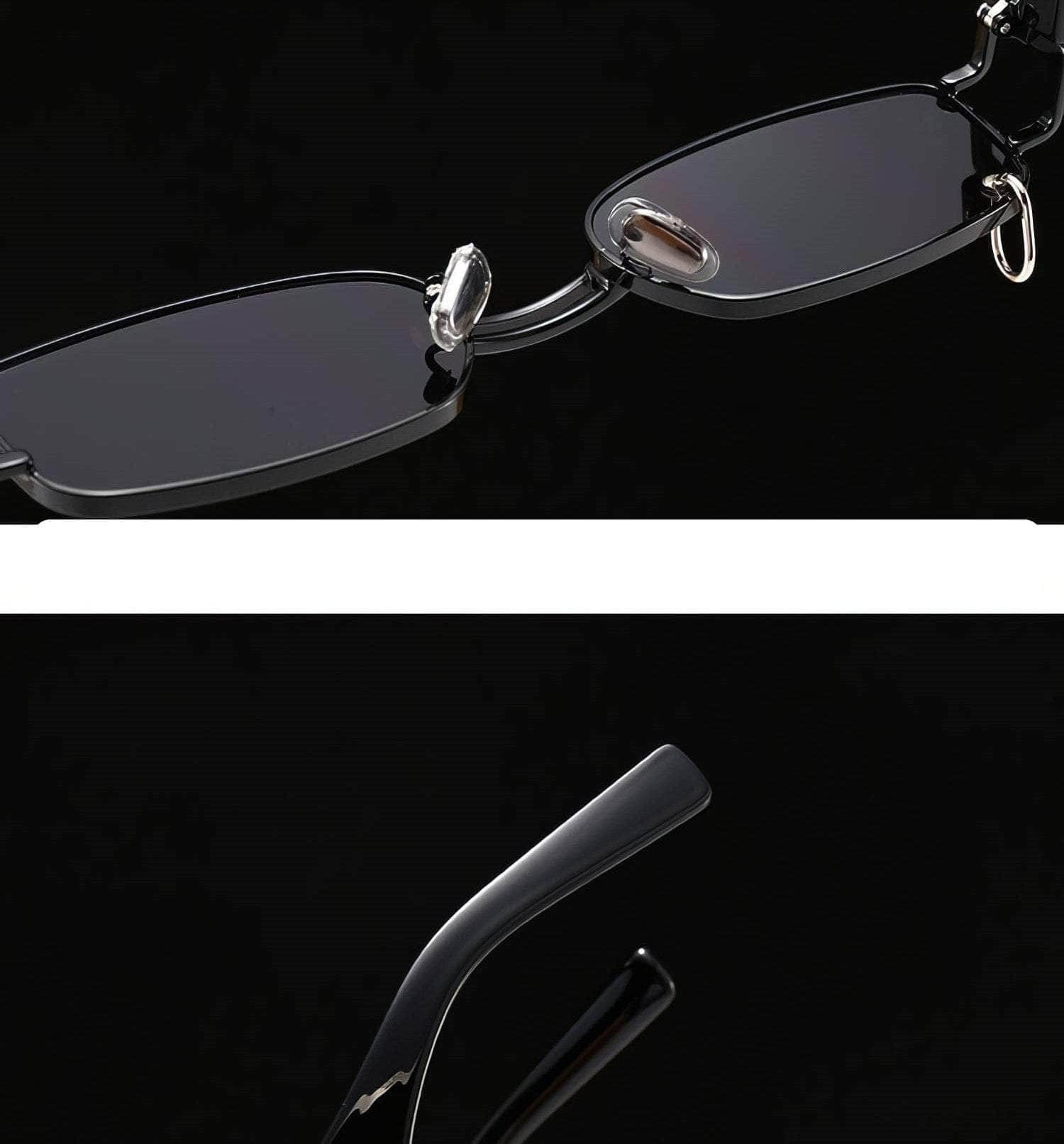 Square Metal Ring Frame Sunglasses