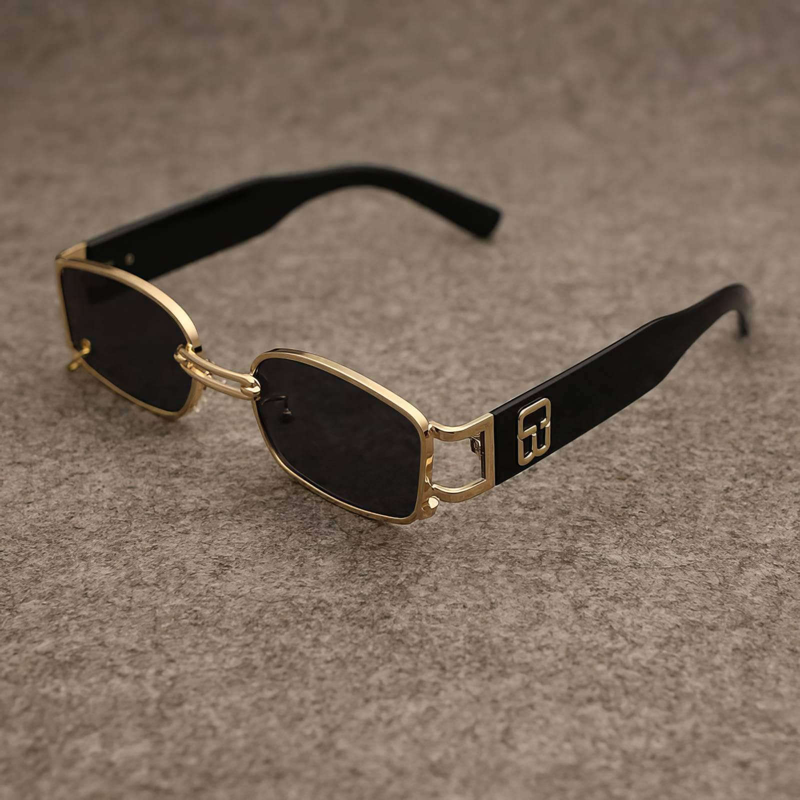 Square Metal Ring Frame Sunglasses