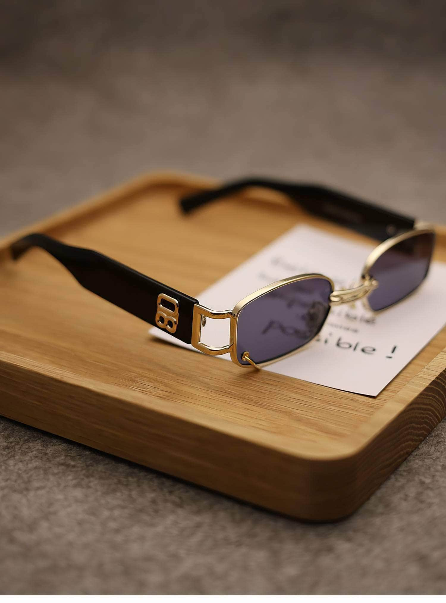 Square Metal Ring Frame Sunglasses