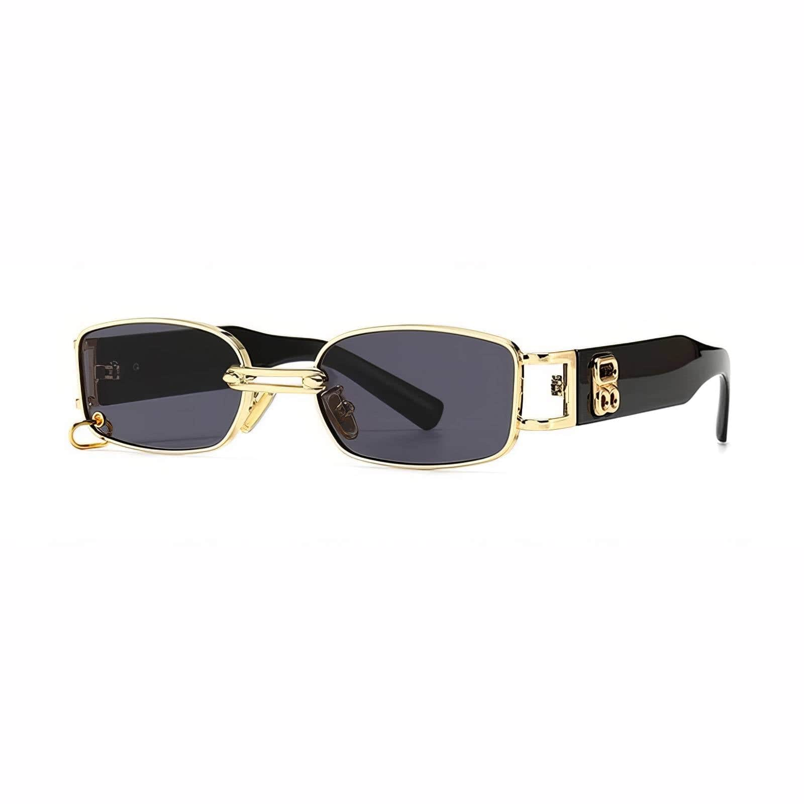 Square Metal Ring Frame Sunglasses