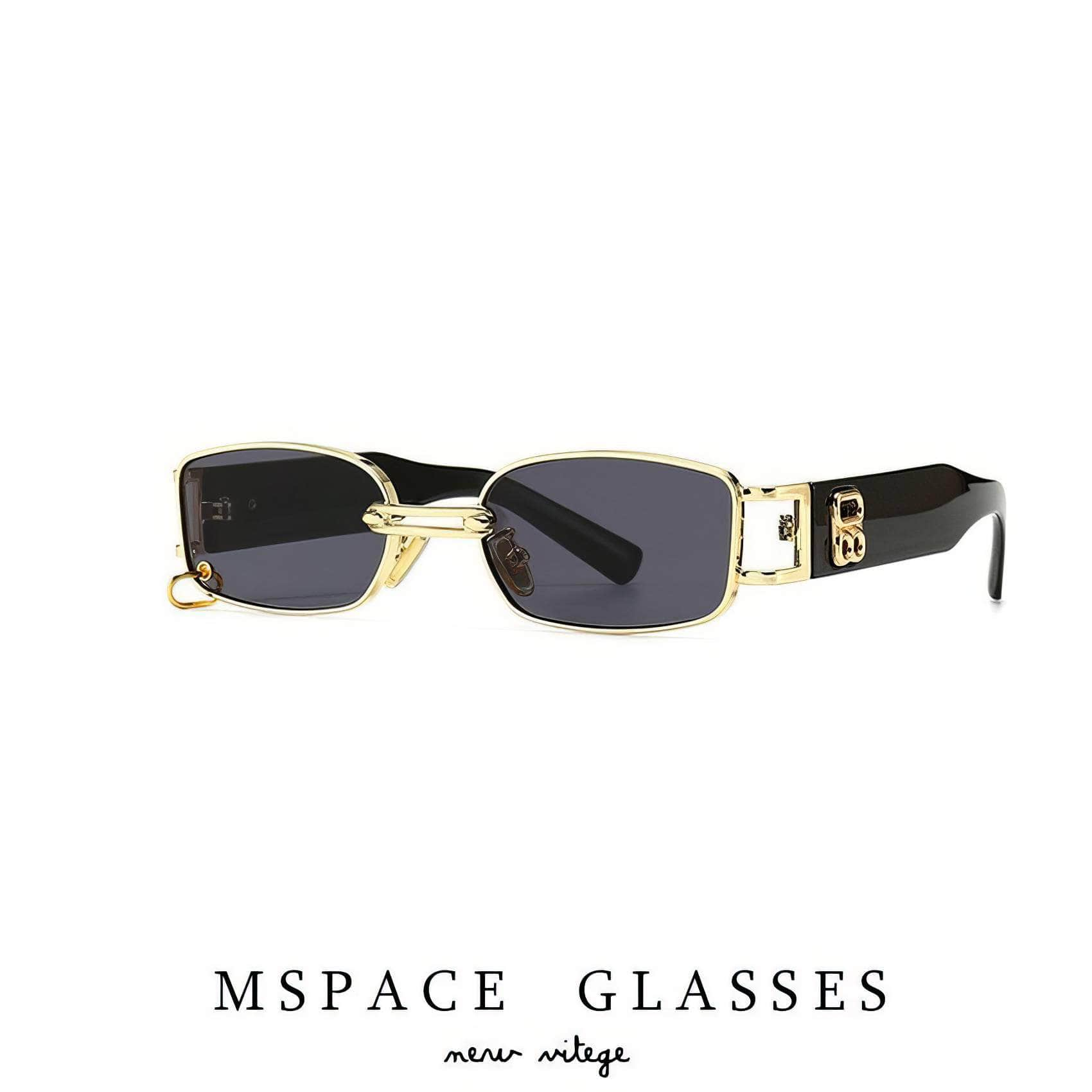 Square Metal Ring Frame Sunglasses