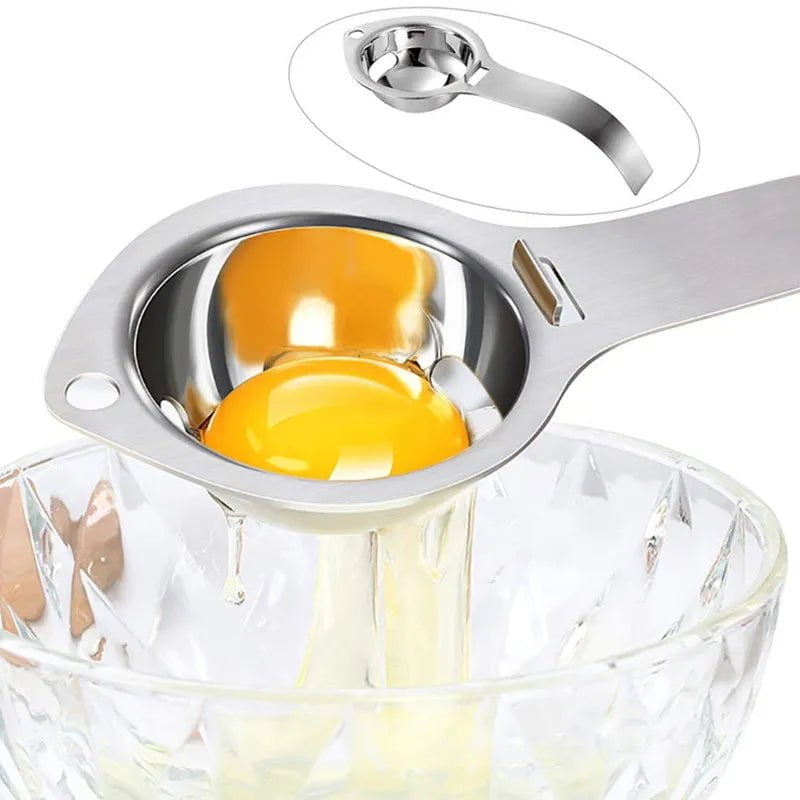 Stainless Steel Egg Separator - Food Grade Egg Yolk White Separator, Egg Divider, Kitchen Tools, Egg White Yolk Filter