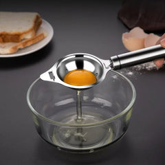 Stainless Steel Egg White Separator - Kitchen Gadget for Funneling, Spooning, and Dividing Eggs Yolk, Essential Utensil for Cooking