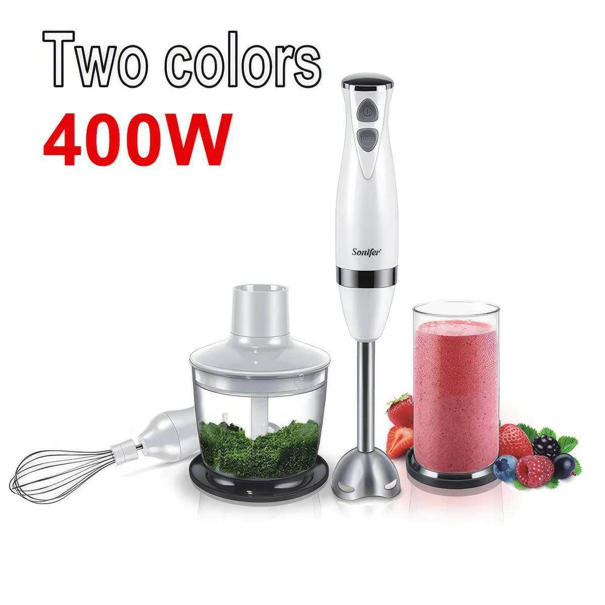 Stainless Steel Hand Blender 3 In 1 Immersion Electric Food Mixer With Bowl Kitchen Vegetable Meat Grinder Chopper Whisk Sonifer