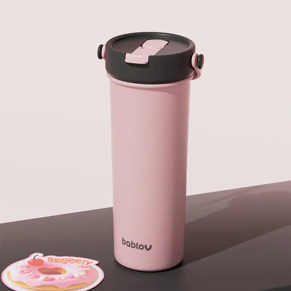 Stainless Steel Insulated Cup: Outdoor Camping, Large Capacity 600ml / pink