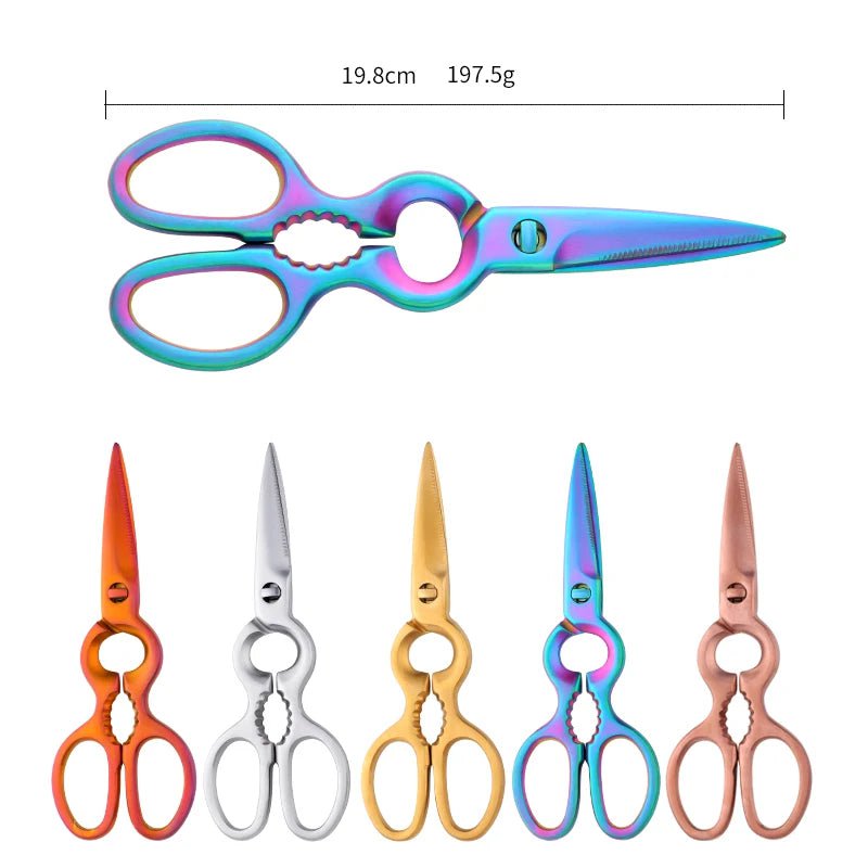 Stainless Steel Kitchen Scissors: Multi-purpose BBQ and Seafood Shears