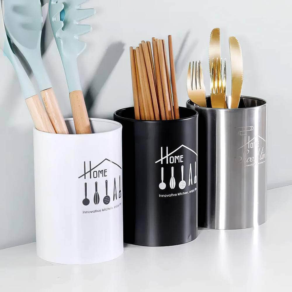 Stainless Steel Kitchen Utensil Holder - Organizer for Cutlery, Tableware, Forks, Chopsticks, and Accessories