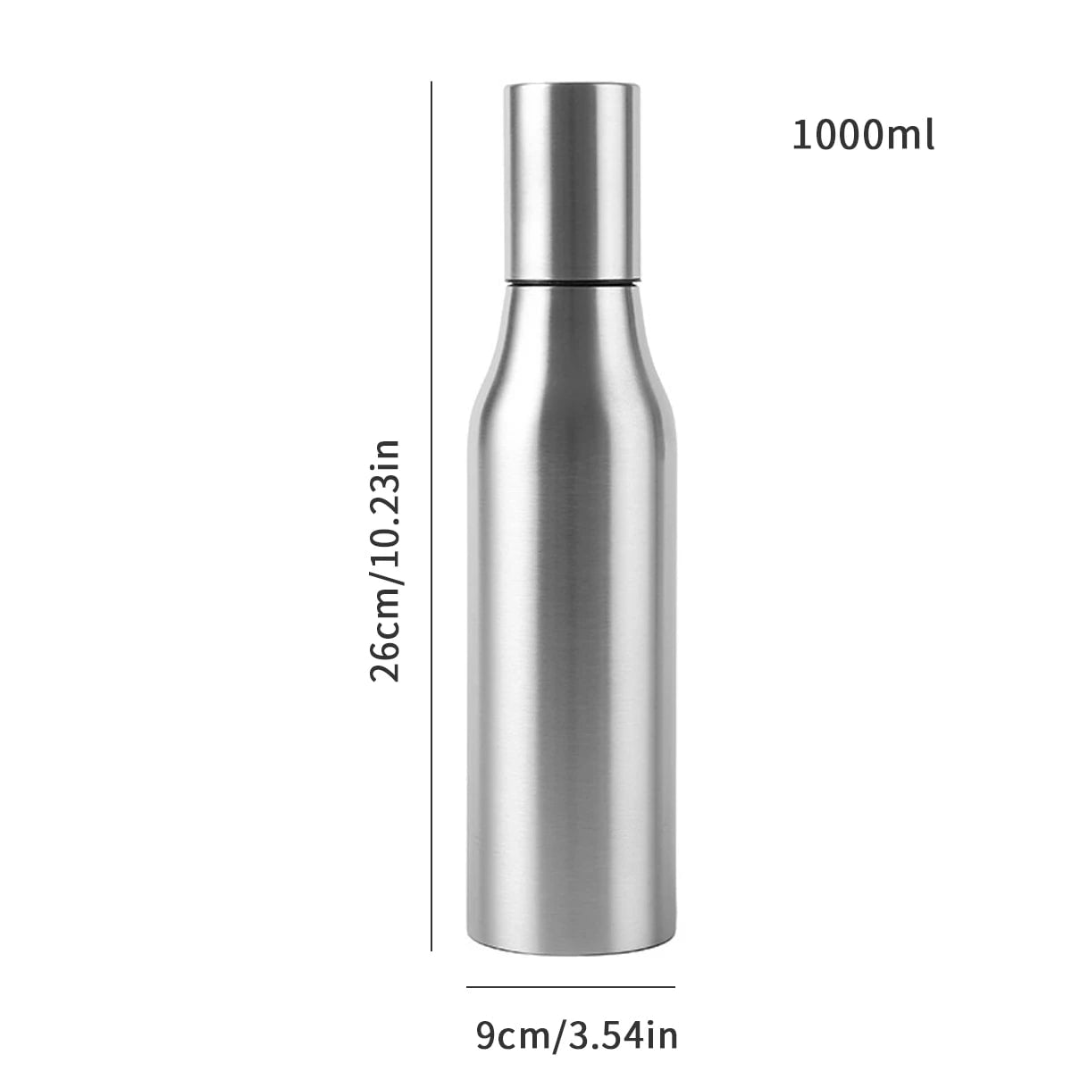 Stainless Steel Olive Oil Dispenser - Leakproof Oil Vinegar Pourer Bottle for Kitchen Accessories 1000ml