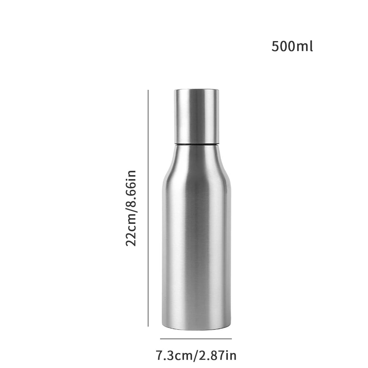 Stainless Steel Olive Oil Dispenser - Leakproof Oil Vinegar Pourer Bottle for Kitchen Accessories 500ml