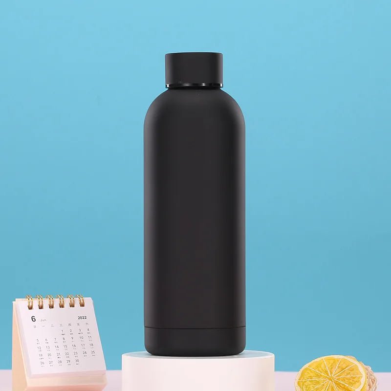 Stainless Steel Thermos Vacuum Flasks - Portable Outdoor Travel Sports Water Bottle, Insulating Coffee Mug Cup black / 750ml