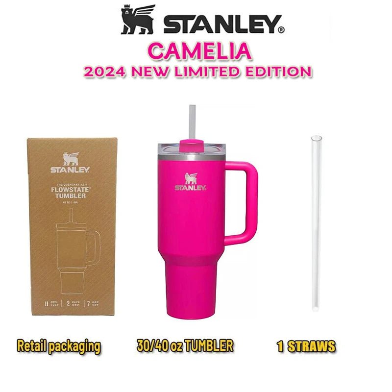 Stanley NEON Quencher H2.0 FlowState Tumbler Camelia / 40oz 1.1L