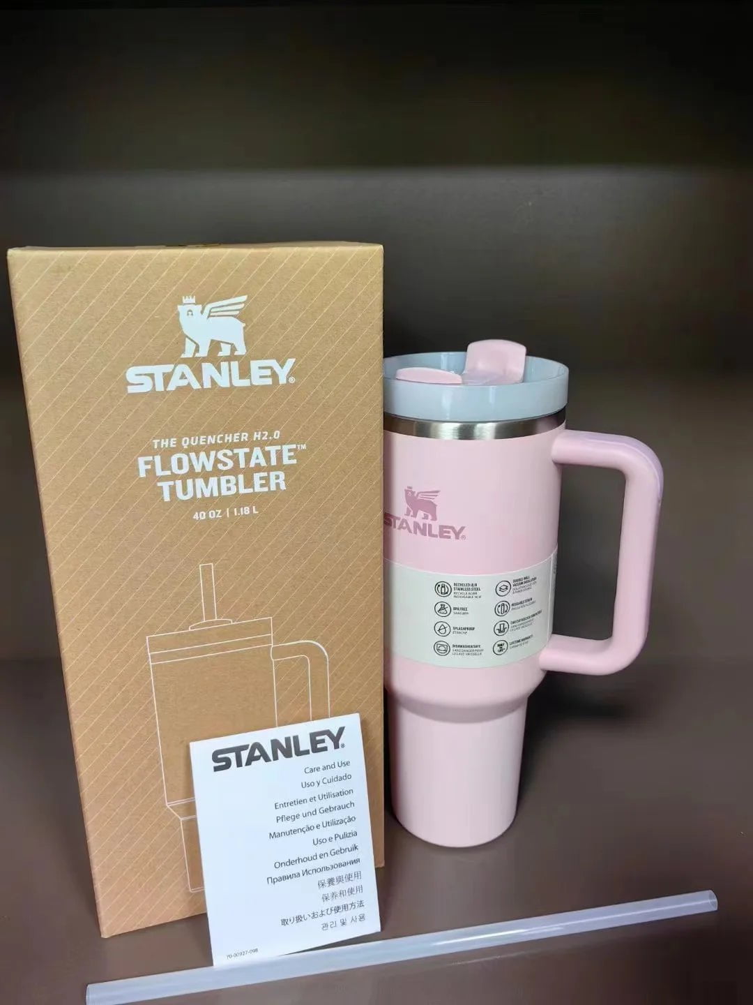 Stanley NEON Quencher H2.0 FlowState Tumbler Light Pink / 30oz 887ML