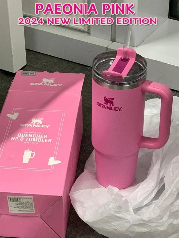 Stanley NEON Quencher H2.0 FlowState Tumbler Paeonia Pink / 30oz 887ML