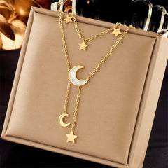 Star Moon Pendant Necklace N1948