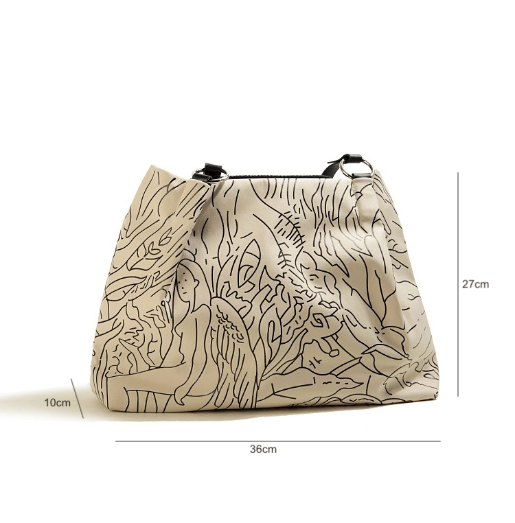 Stunning Art Print Shoulder Bag with Ample Space