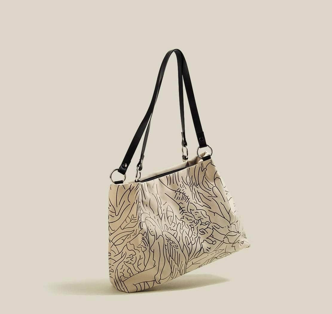 Stunning Art Print Shoulder Bag with Ample Space