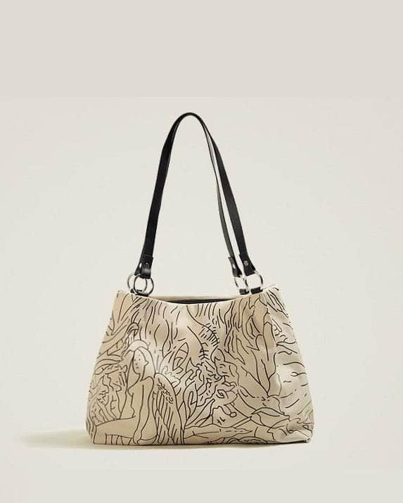 Stunning Art Print Shoulder Bag with Ample Space