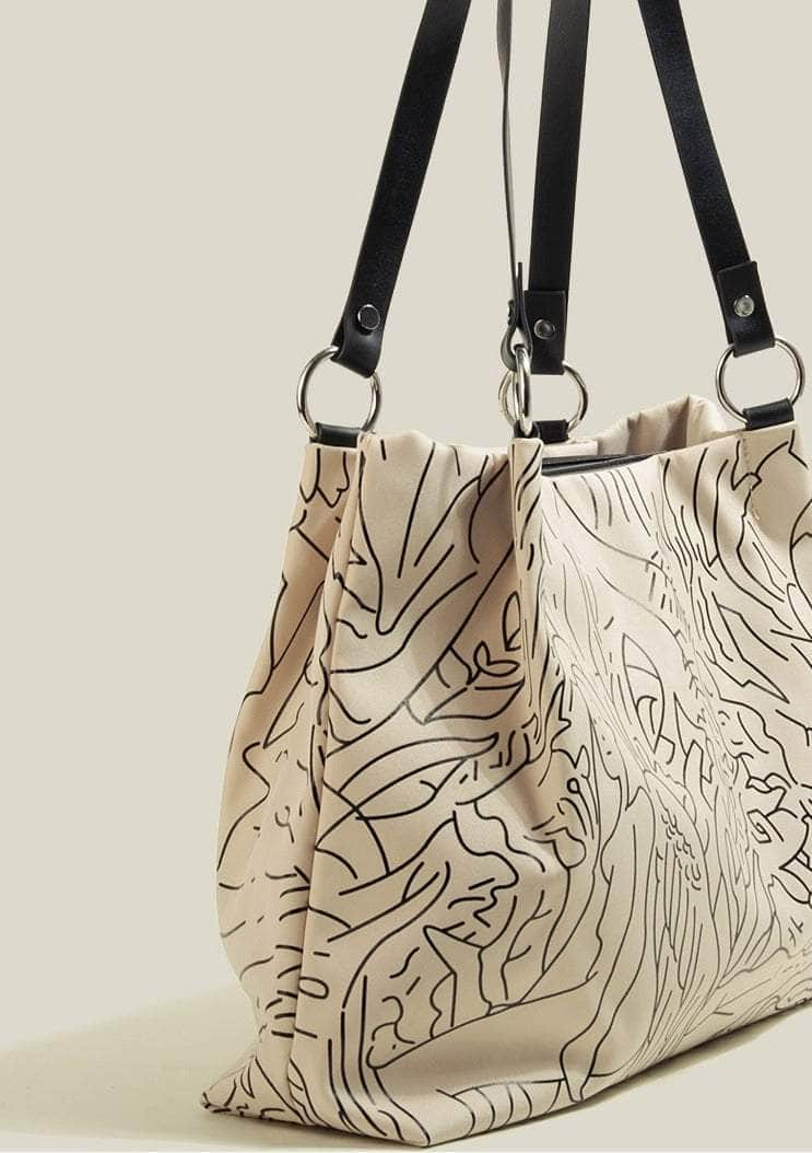 Stunning Art Print Shoulder Bag with Ample Space