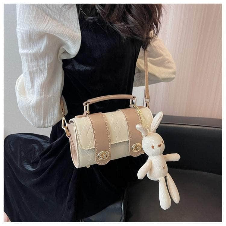 Stylish Bunny-adorned Crossbody Bag