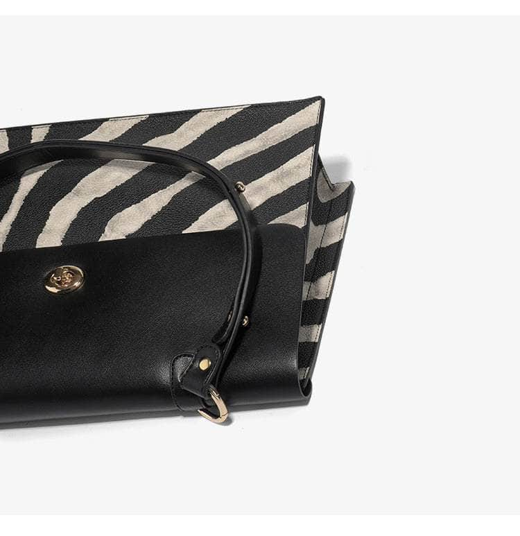 Stylish Calfskin Print Shoulder Bag