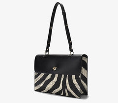 Stylish Calfskin Print Shoulder Bag