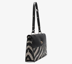 Stylish Calfskin Print Shoulder Bag