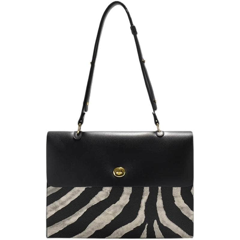 Stylish Calfskin Print Shoulder Bag